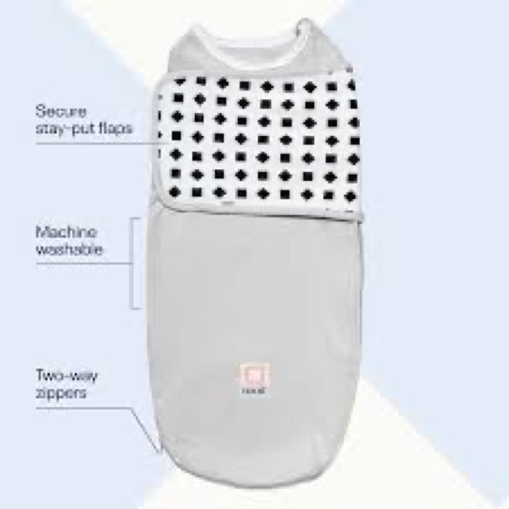 New in box Nanit Swaddle 3-6months Light Grey